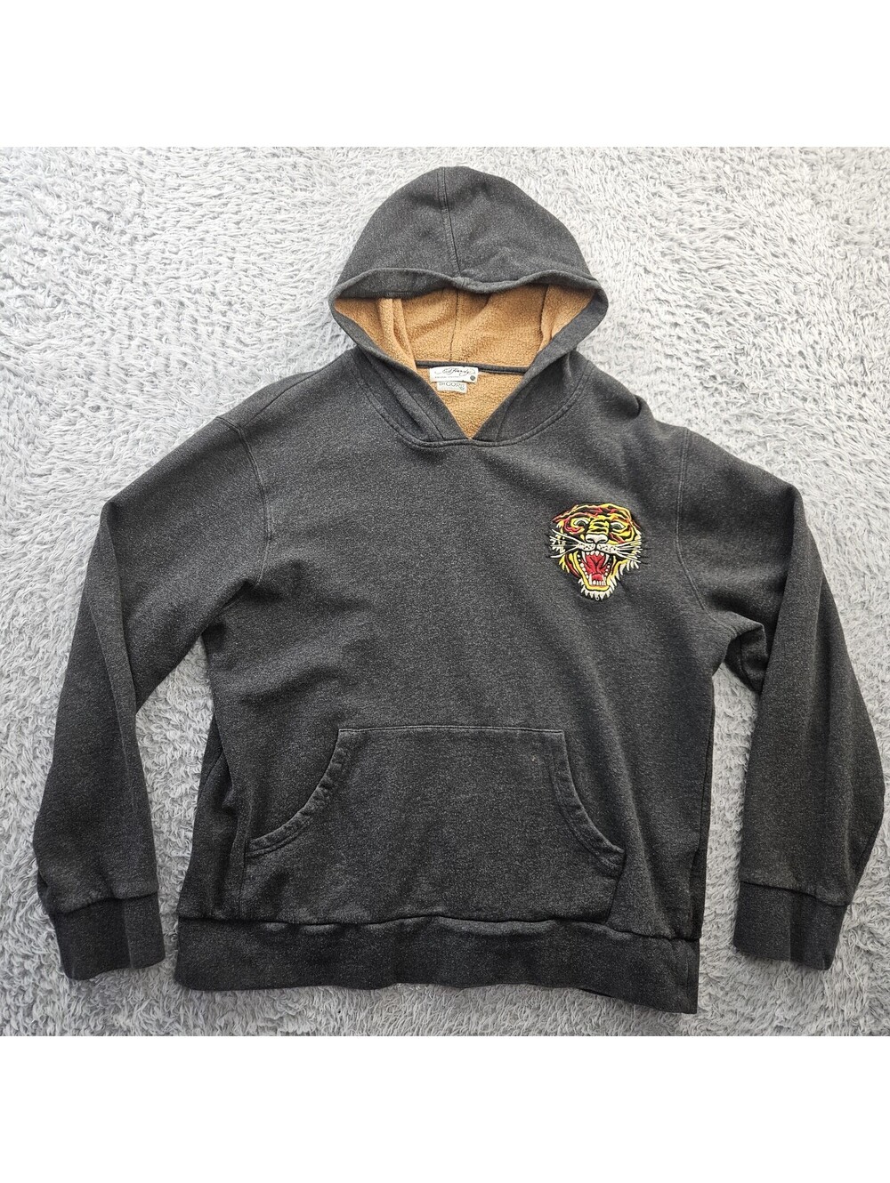 Ed Hardy EH CORE Tiger Hoodie Sweatshirt 2XL French Terry Double Sided